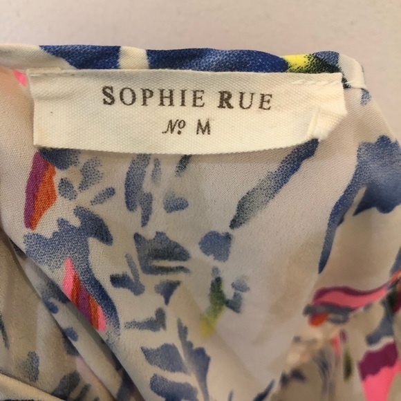 Sophie Rue Pink & Blue Abstract Print Blouse - Picture 4 of 5